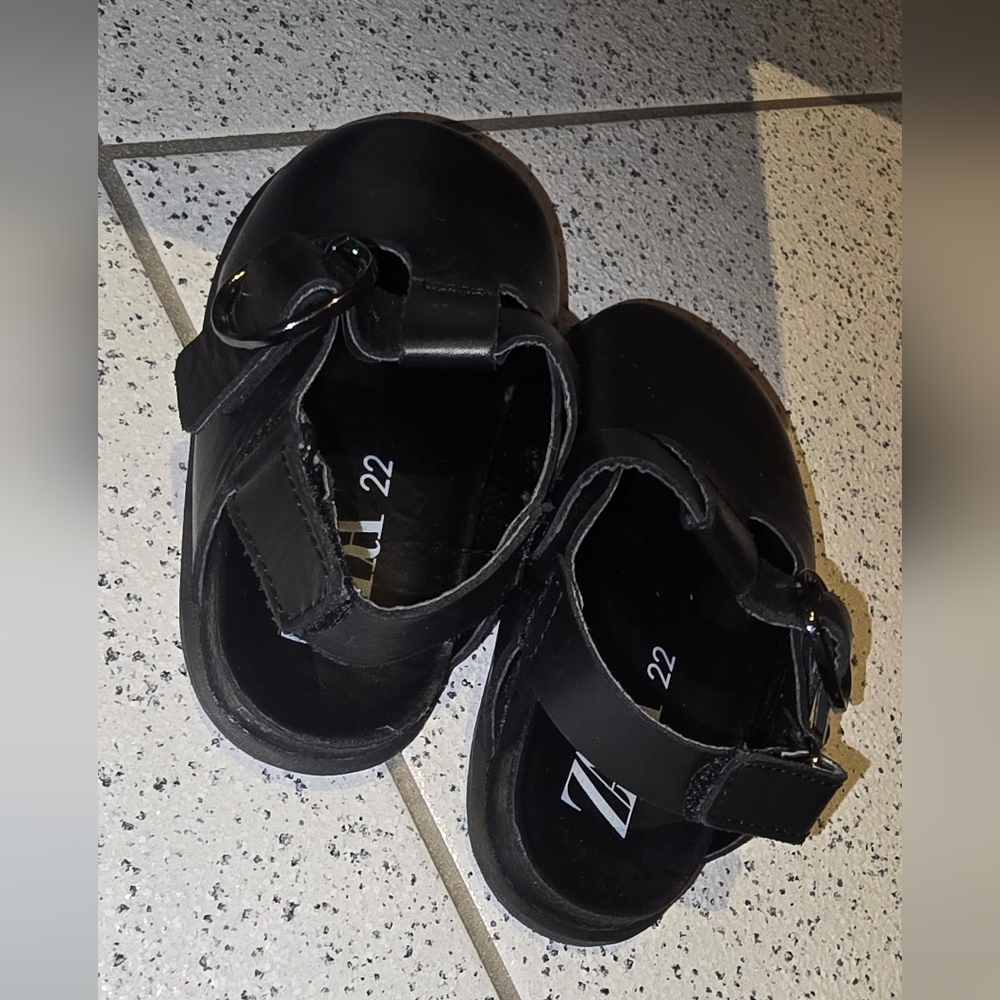 Zara Kids Black Strap Sandals